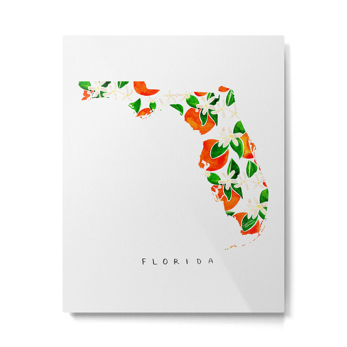 Florida State Flower - Orange Blossoms Metal Print Gallery Image 1