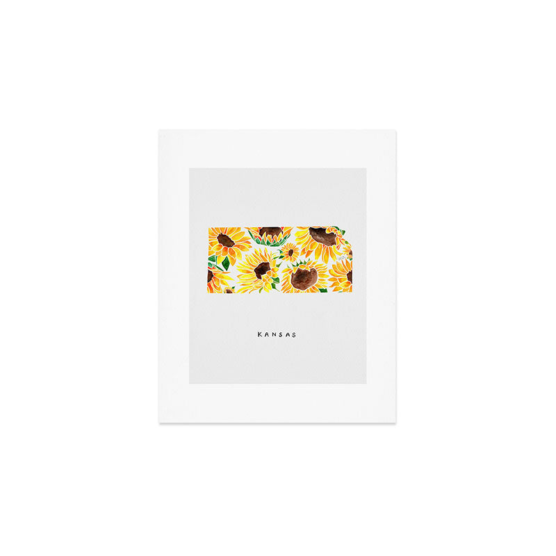 Kansas State Sunflowers Art Print Gallery Image 1