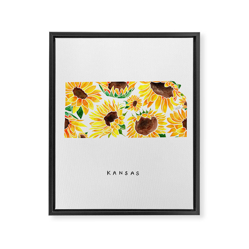 Kansas State Sunflowers Framed Canvas Print Gallery Image 8