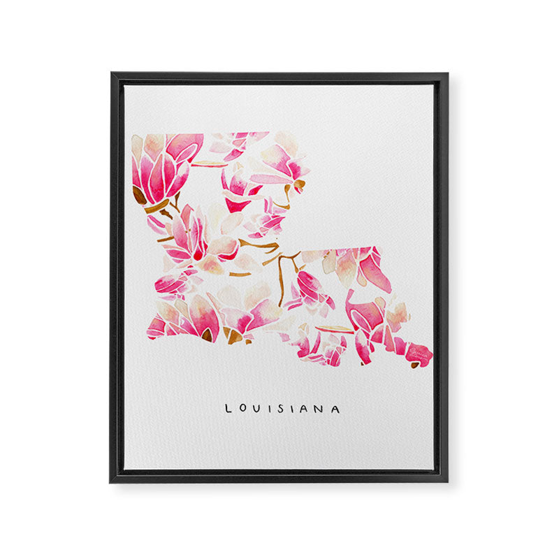 Louisiana State Flower - Magnolias Framed Canvas Print Gallery Image 8
