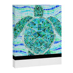Mosaic Watercolor Sea Turtle Canvas Print Gallery Image 6