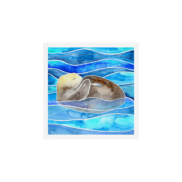 Sea Otter - Curled Art Print Gallery Image 1