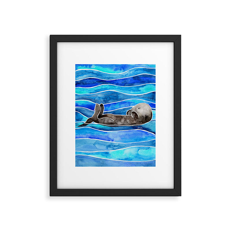 Sea Otter Framed Art Print Gallery Image 6