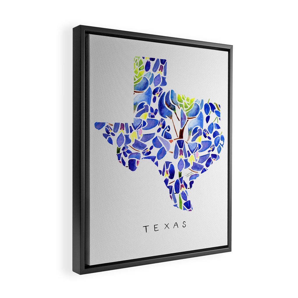 Texas State Bluebonnets Framed Canvas Print Gallery Image 2