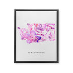 Washington State Rhododendron Framed Canvas Print Gallery Image 8