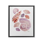 Watercolor Seashells Framed Canvas Print Gallery Image 8