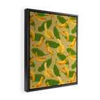 Banana Pattern on Tan Framed Canvas Print Gallery Image 2