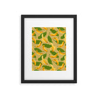 Banana Pattern on Tan Framed Art Print Gallery Image 6