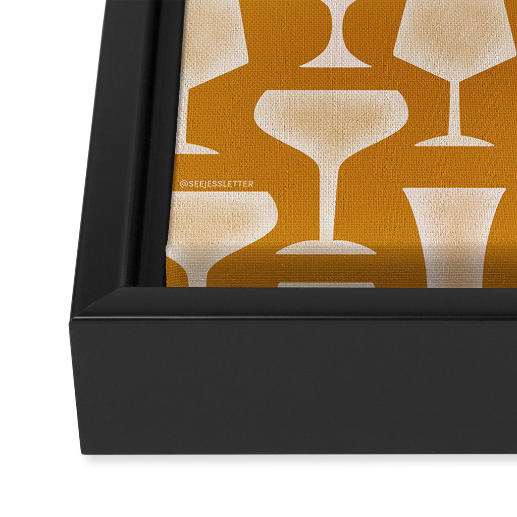 Cocktail Glasses - Amalfi Coast Cocktails Framed Canvas Print Gallery Image 3