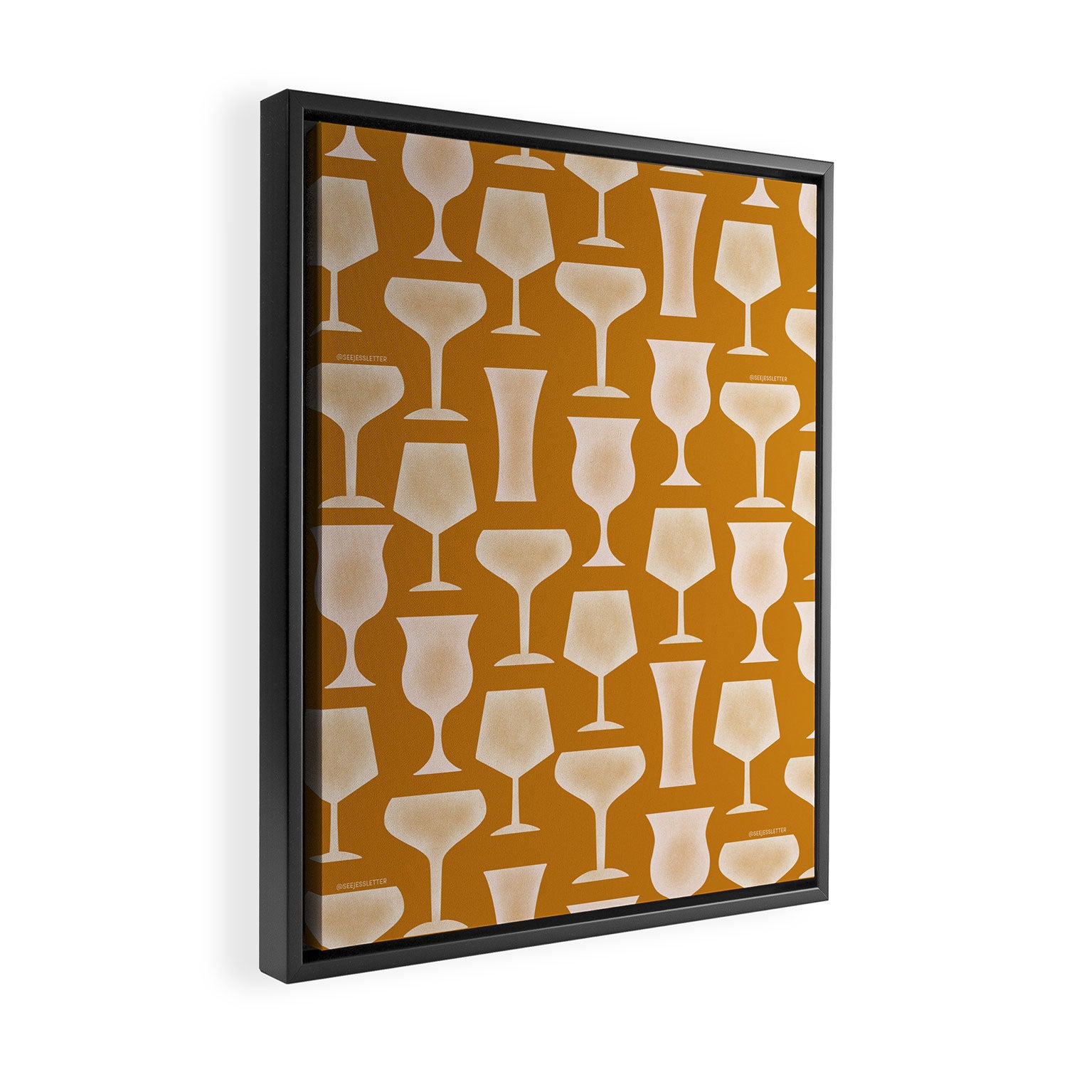 Cocktail Glasses - Amalfi Coast Cocktails Framed Canvas Print Gallery Image 2