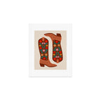 Cowgirl Boots - Bright Multicolor Art Print Gallery Image 1