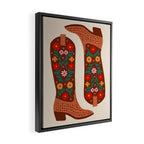 Cowgirl Boots - Bright Multicolor Framed Canvas Print Gallery Image 2