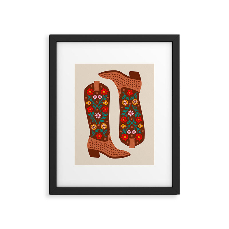 Cowgirl Boots - Bright Multicolor Framed Art Print Gallery Image 5