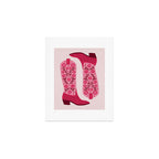 Cowgirl Boots - Hot Pink Art Print Gallery Image 1