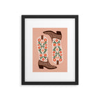 Cowgirl Boots - Orange and Green Framed Art Print Gallery Image 4