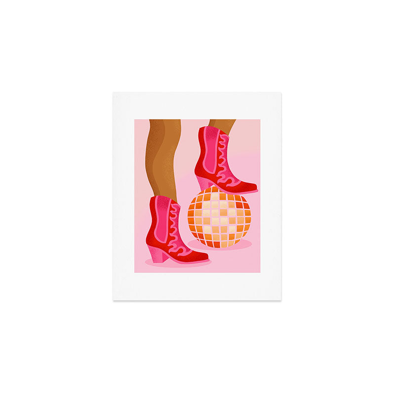 Disco Cowgirl Art Print Gallery Image 1