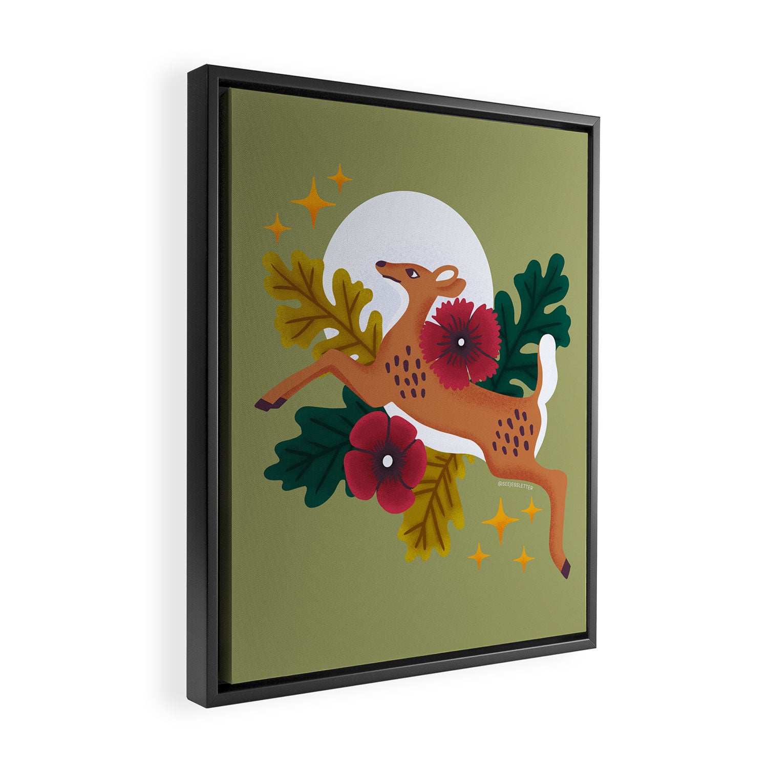 Doe - Crepuscular Critters Framed Canvas Print Gallery Image 2
