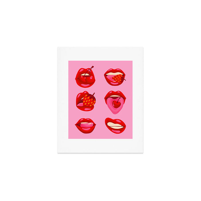 Fruity & Flirty on Light Pink Art Print Gallery Image 1