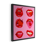 Fruity & Flirty on Light Pink Framed Canvas Print Gallery Image 2