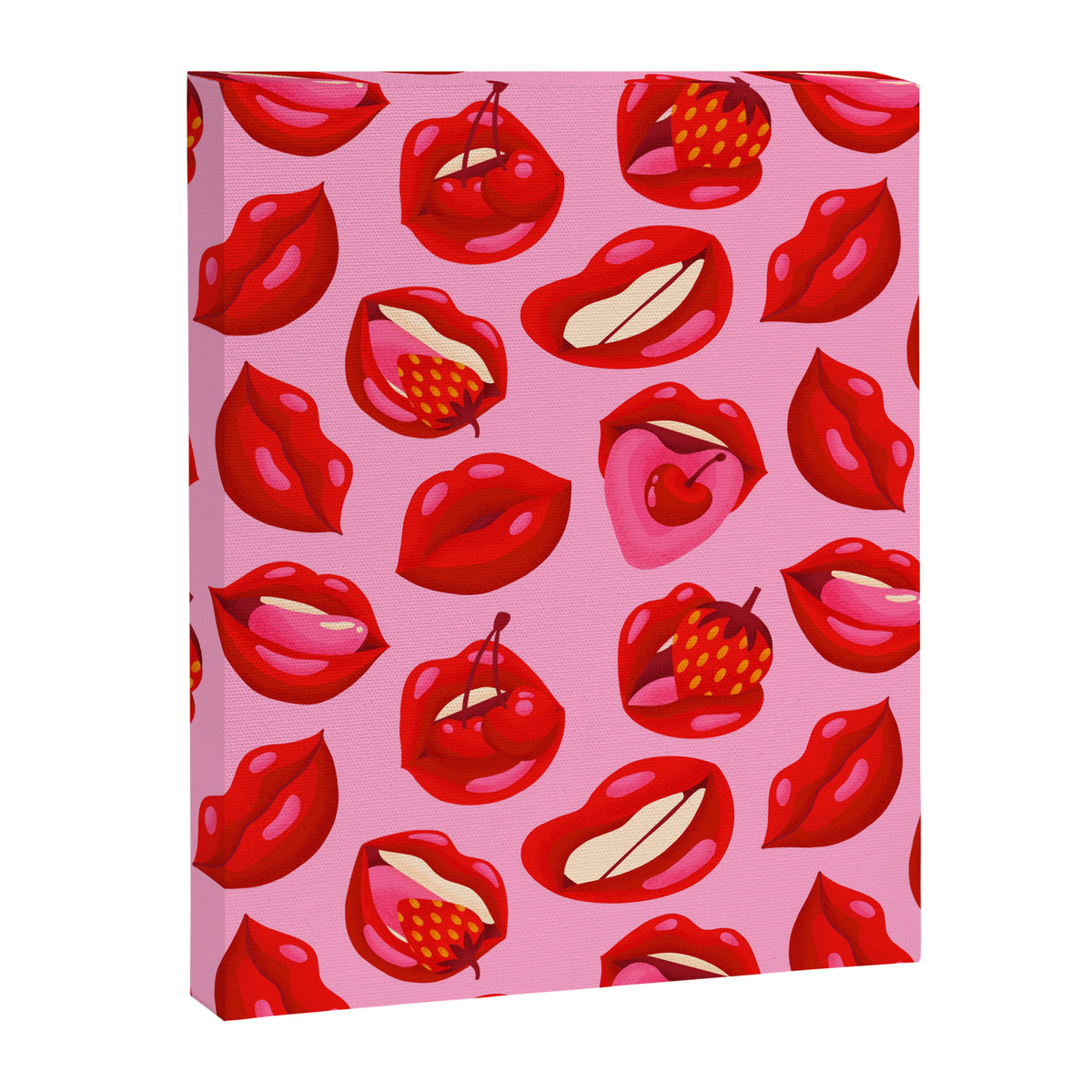 Fruity & Flirty Pattern on Light Pink Canvas Print Gallery Image 8