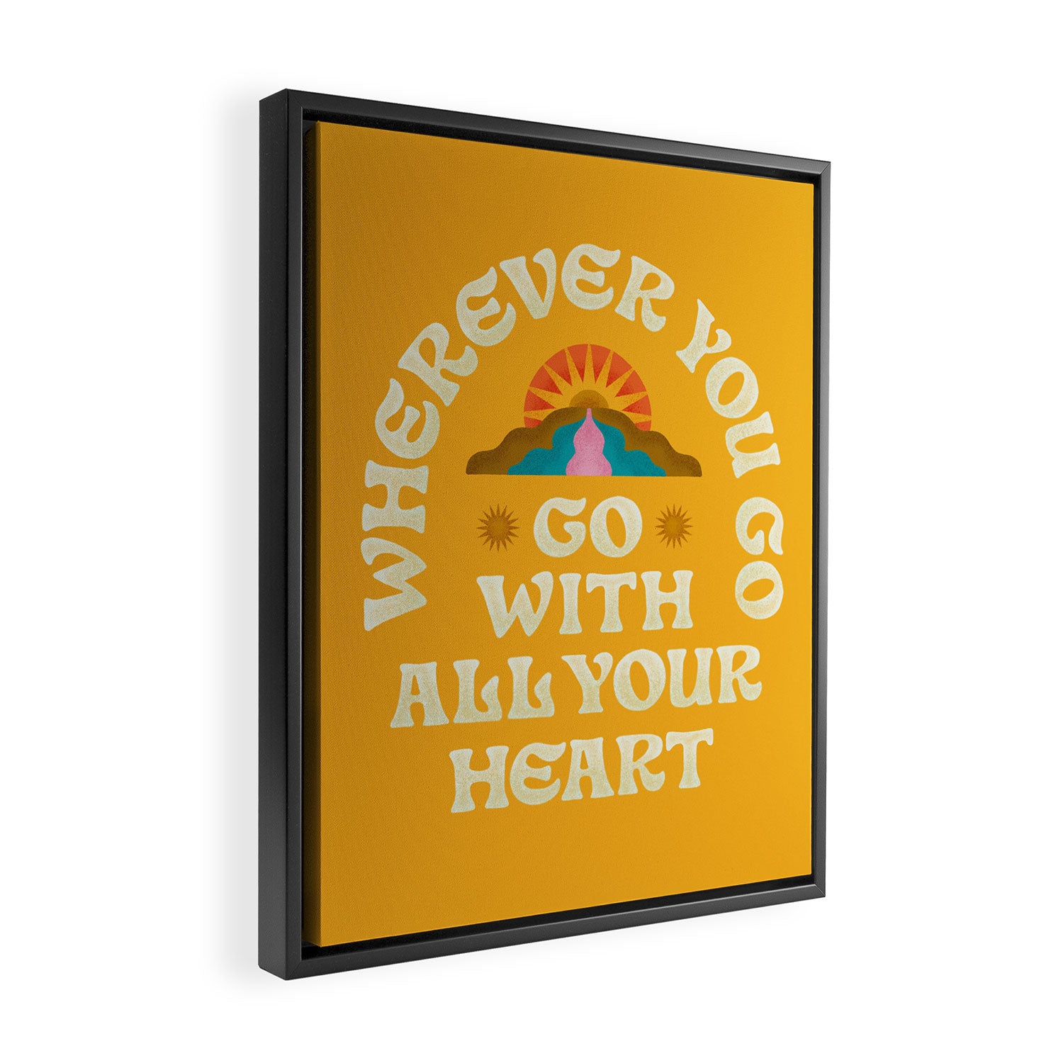 Go With All Your Heart Framed Canvas Print Gallery Image 2