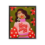 Holly Jolly Holiday Sweater Framed Canvas Print Gallery Image 6