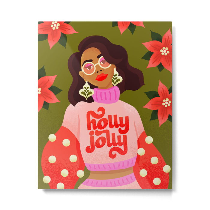 Holly Jolly Holiday Sweater Metal Print Gallery Image 1