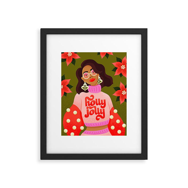 Holly Jolly Holiday Sweater Framed Art Print Gallery Image 5