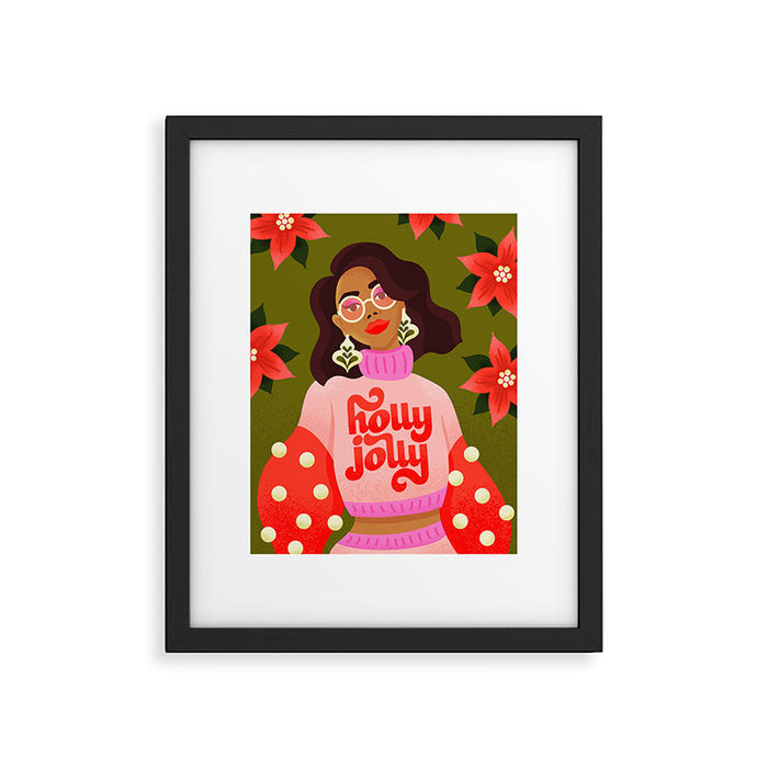 Holly Jolly Holiday Sweater Framed Art Print Gallery Image 1
