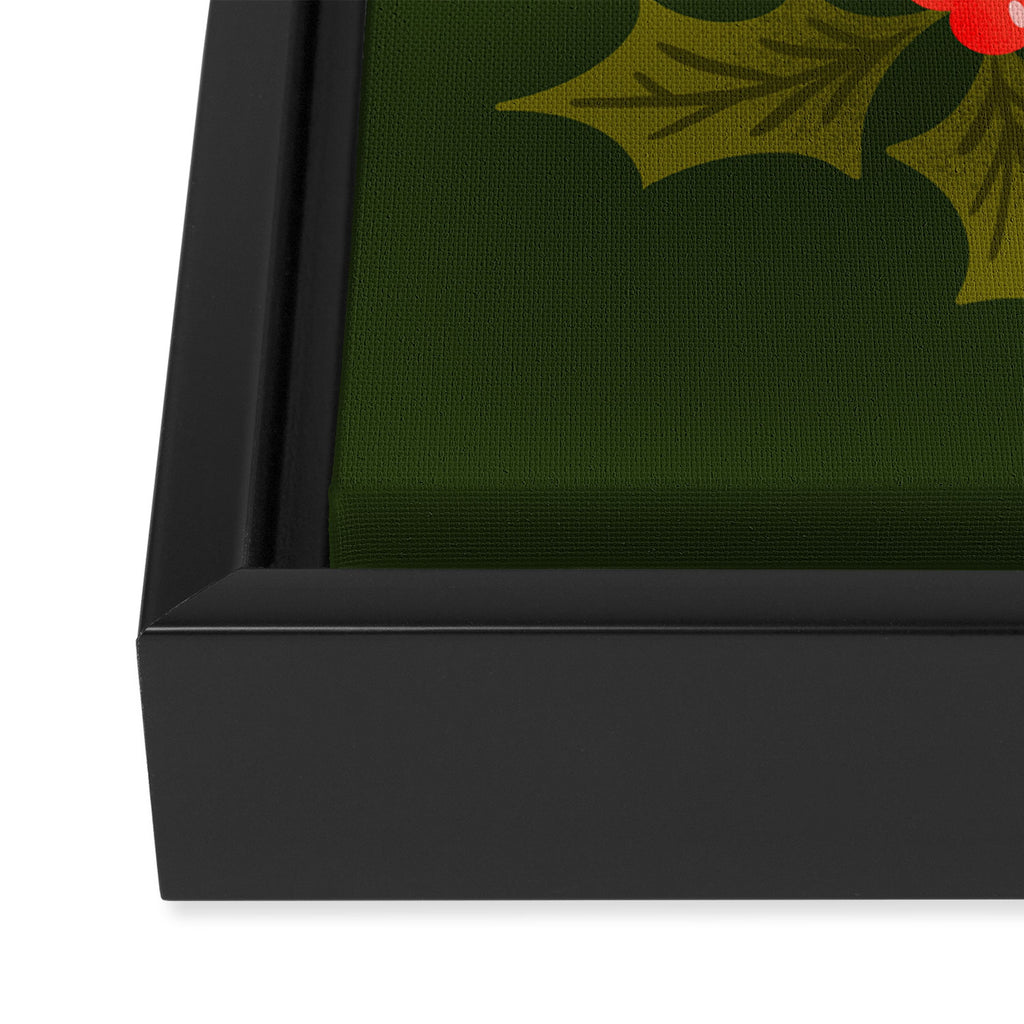 Holly Jolly Lettering Framed Canvas Print Gallery Image 3