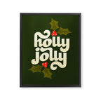Holly Jolly Lettering Framed Canvas Print Gallery Image 6