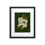 Holly Jolly Lettering Framed Art Print Gallery Image 5