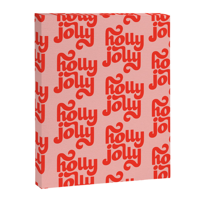 Holly Jolly Pattern Canvas Print Gallery Image 1