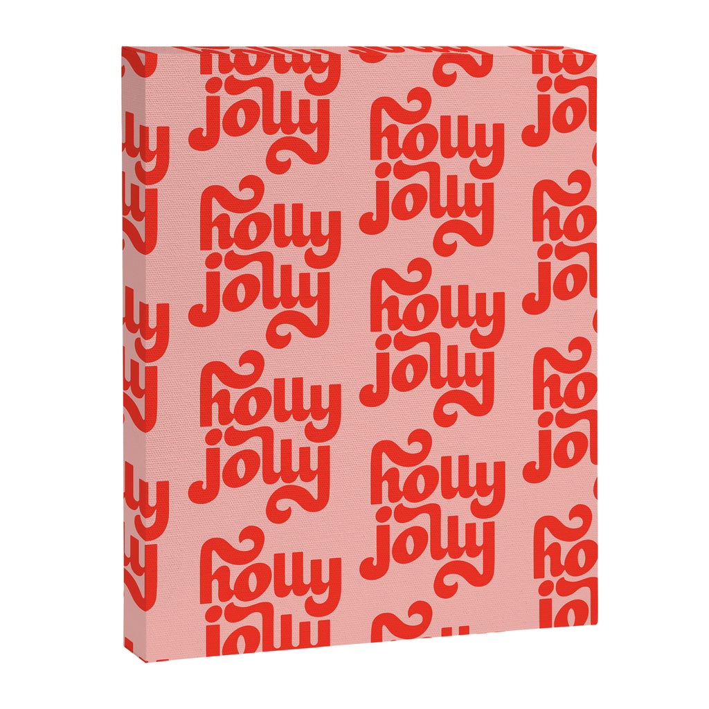 Holly Jolly Pattern Canvas Print Gallery Image 8