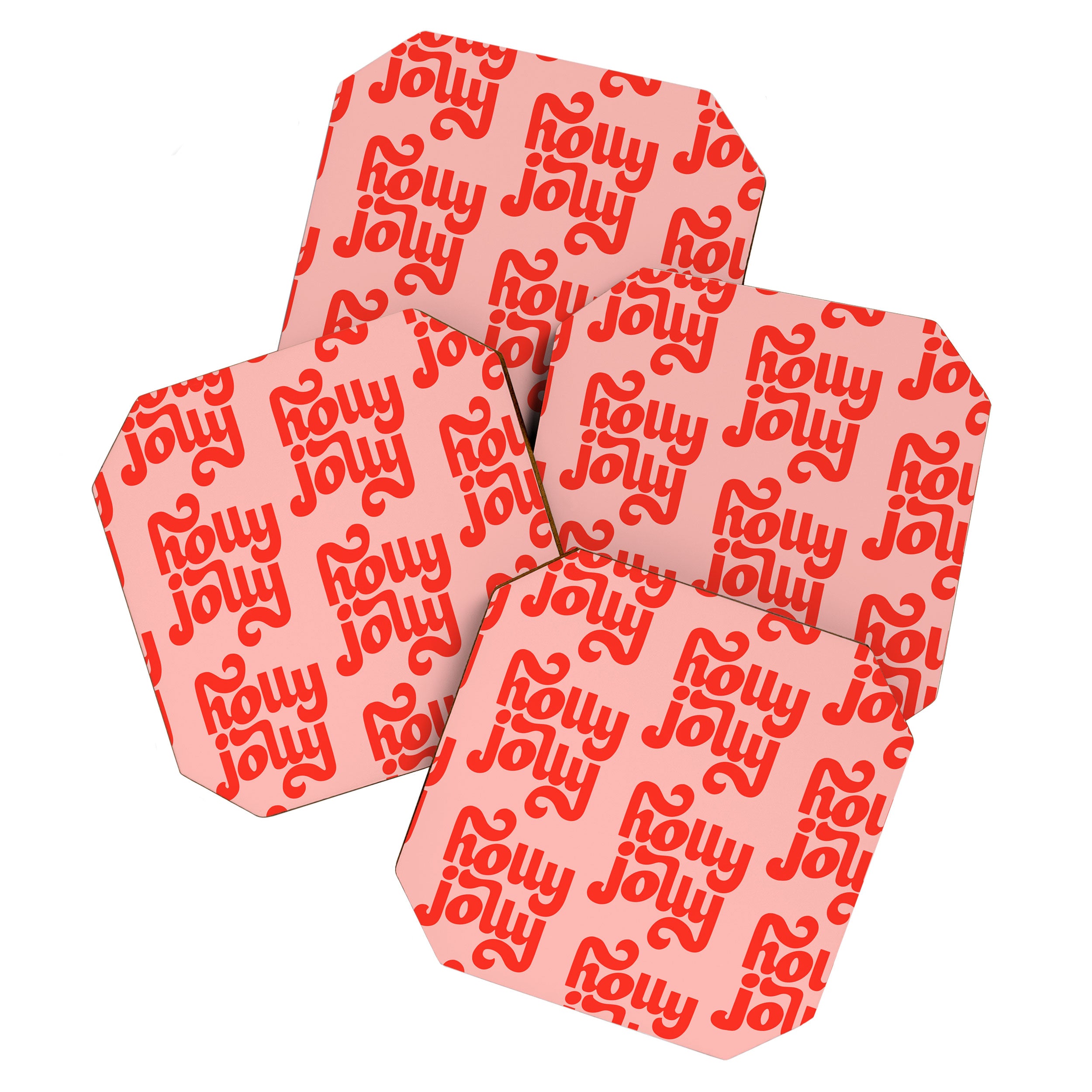 Holly Jolly Pattern Coaster Gallery Image 1