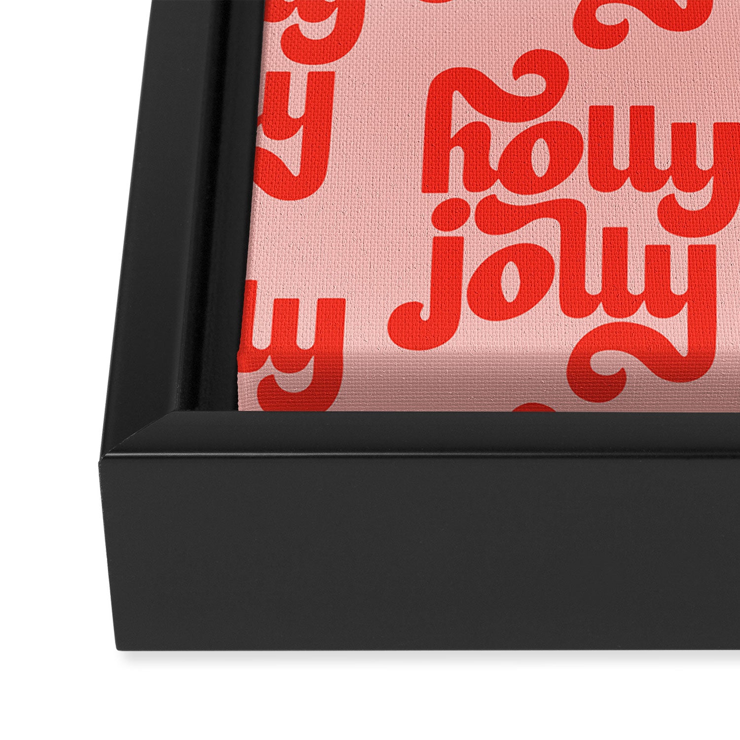 Holly Jolly Pattern Framed Canvas Print Gallery Image 3