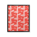 Holly Jolly Pattern Framed Canvas Print Gallery Image 8