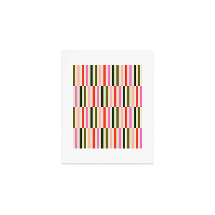 Holly Jolly Stripes Art Print Gallery Image 1