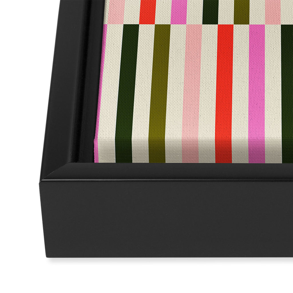 Holly Jolly Stripes Framed Canvas Print Gallery Image 3