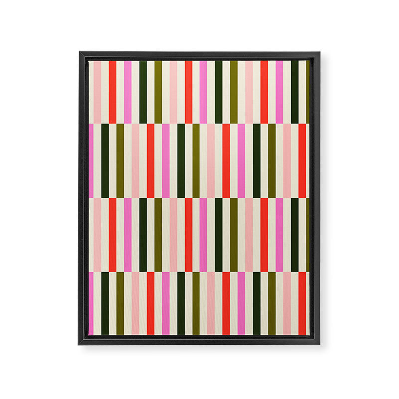 Holly Jolly Stripes Framed Canvas Print Gallery Image 8