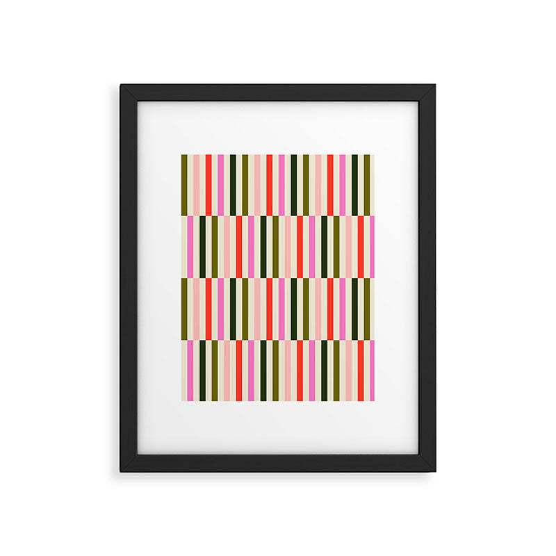 Holly Jolly Stripes Framed Art Print Gallery Image 6