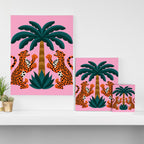 Jaguars and Palm Canvas Print Gallery Image 3