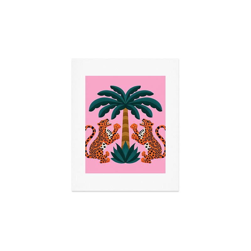 Jaguars and Palm Art Print Gallery Image 1