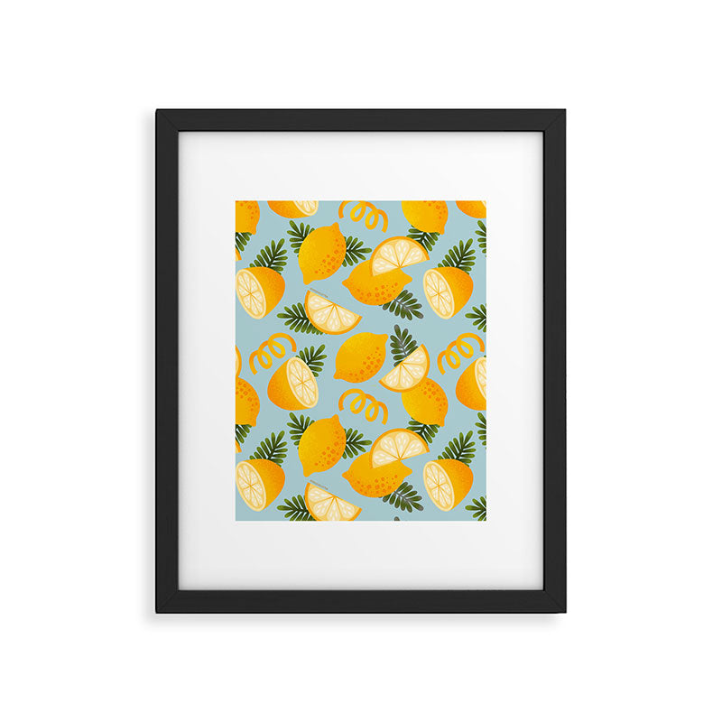 Lemon Pattern - Amalfi Coast Cocktails Framed Art Print Gallery Image 5