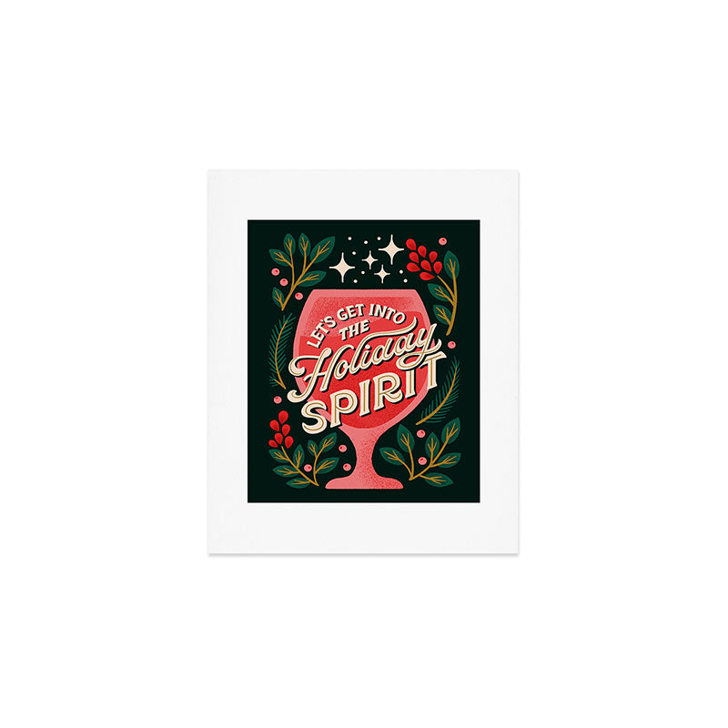 Let's Get into the Holiday Spirit Cocktail Art Print Gallery Image 1