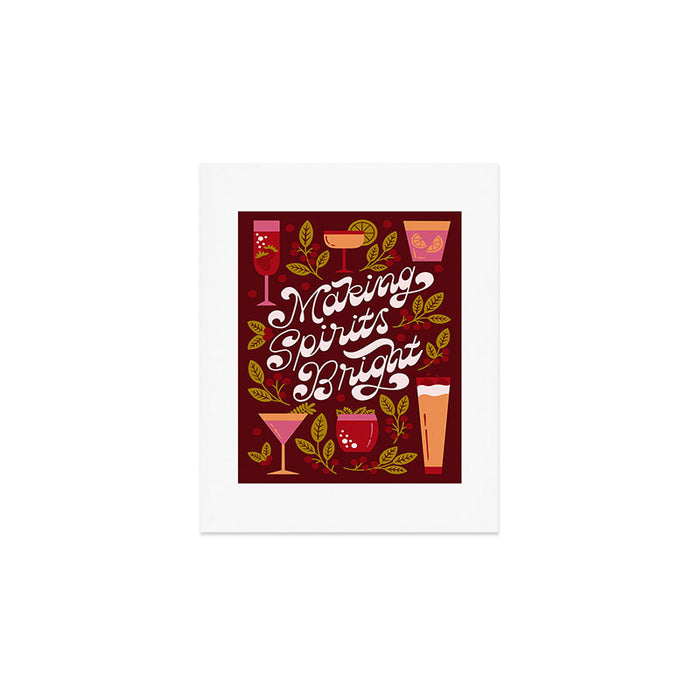 Making Spirits Bright Holiday Drinks Art Print Gallery Image 1