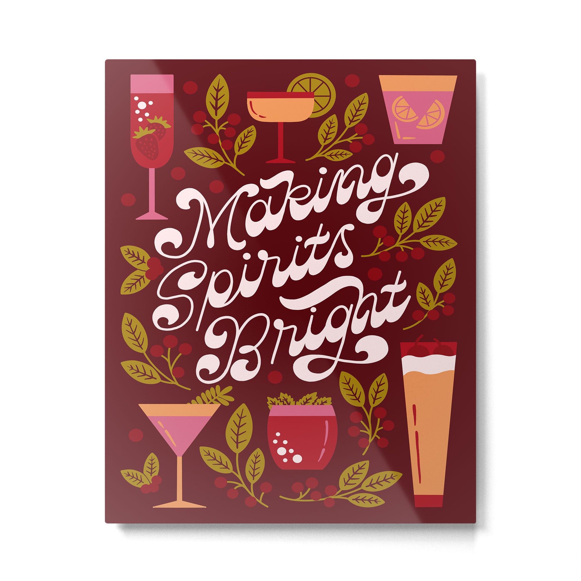 Making Spirits Bright Holiday Drinks Metal Print Gallery Image 4