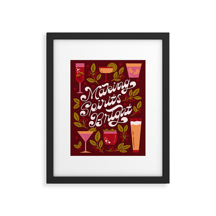 Making Spirits Bright Holiday Drinks Framed Art Print Gallery Image 1