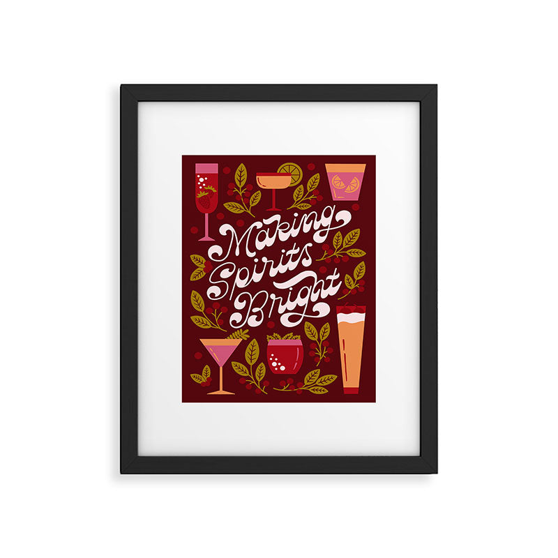 Making Spirits Bright Holiday Drinks Framed Art Print Gallery Image 5