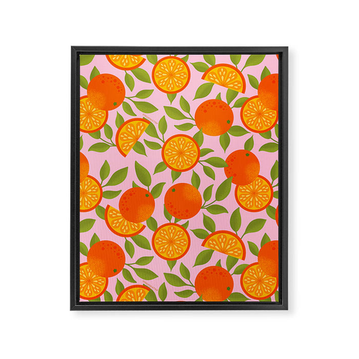 Orange Pattern - Amalfi Coast Cocktails Framed Canvas Print Gallery Image 1